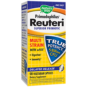 Primadophilus Reuteri Superior Refrigerated Probiotic - 5 Billion CFUs (90 Vegetarian Capsules)