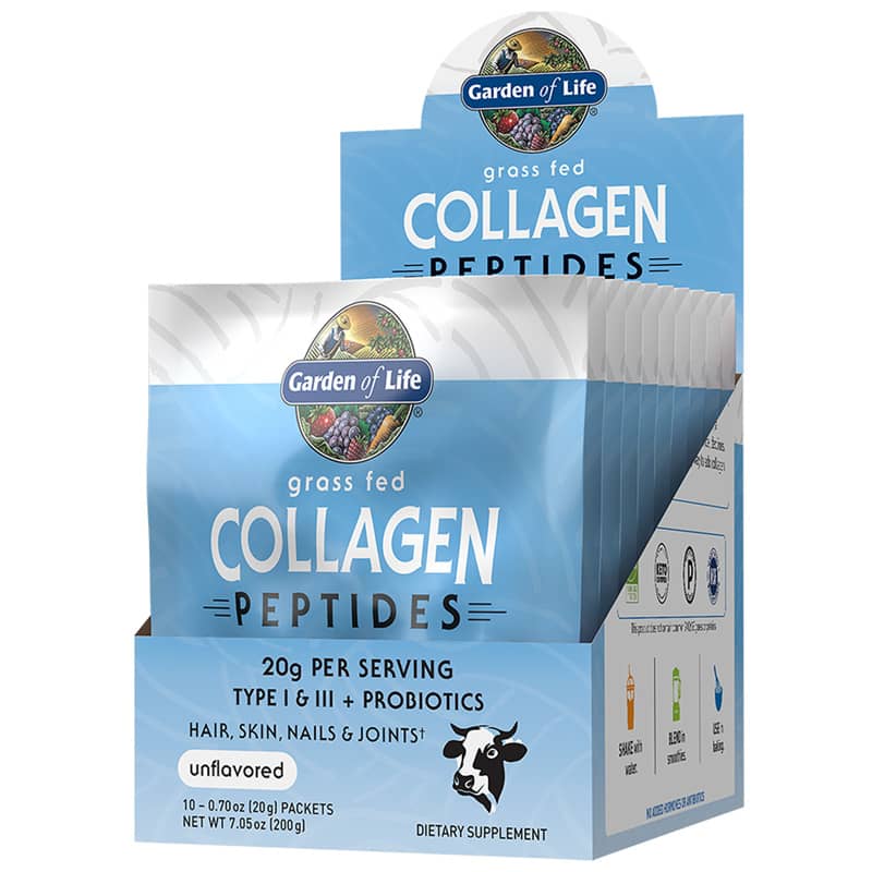 Garden of Life Grass Fed Collagen Peptides Unflavored 10 Packets