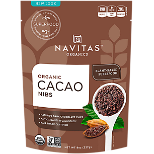 Organic Cacao Nibs - Nature's Dark Chocolate Chips (8 Servings)