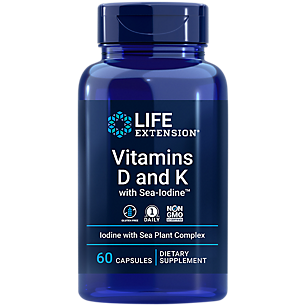 Vitamins D & K with Sea Iodine (60 Capsules)
