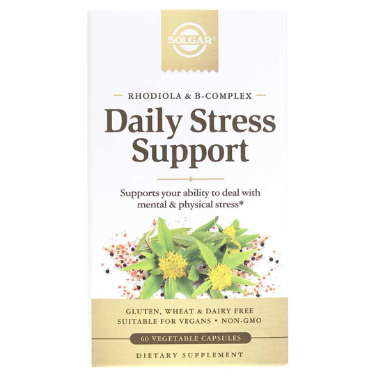 Solgar Daily Stress Support with Rhodiola & B-Complex, 60 Veg Capsules