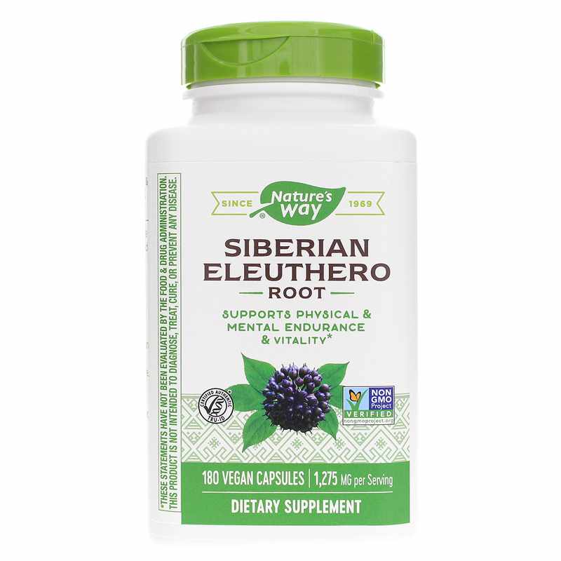 Natures Way Siberian Eleuthero Root 180 Vegan Capsules