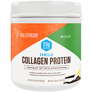 Collagen Protein with 23 grams of Protein Powder and XCT Oil for Sustained Energy - Vanilla (12 Servings / 17.6 oz.)