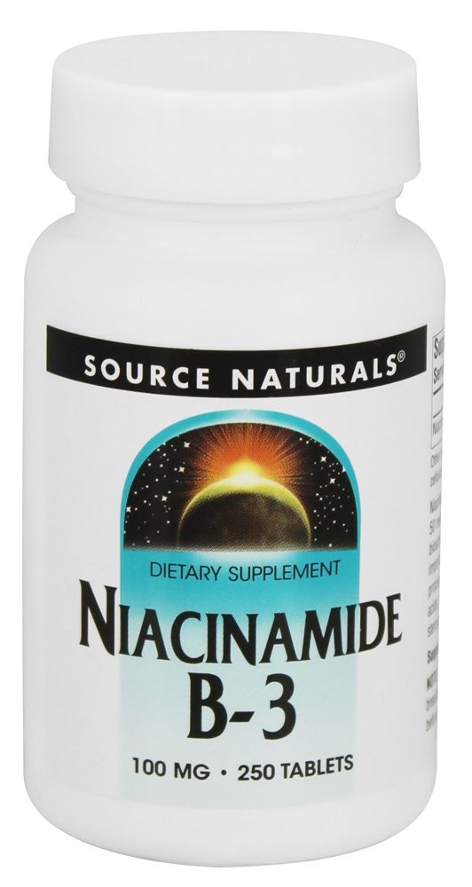 Source Naturals - Niacinamide B3 100 mg. - 250 Tablets