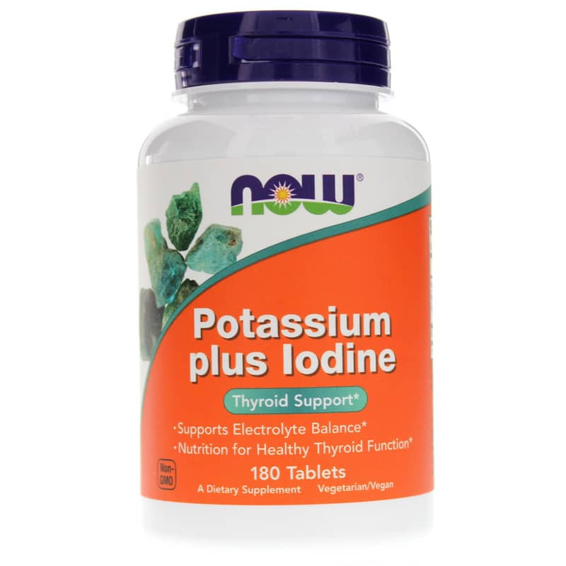 NOW Foods Potassium Plus Iodine 180 Tablets