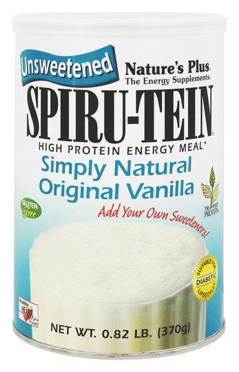 Natures Plus - Spiru-Tein Unsweetened Simply Natural Original Vanilla - 0.82 lbs.