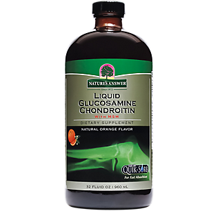 Liquid Glucosamine Chondroitin with MSM - Natural Orange (32 Fluid Ounces)