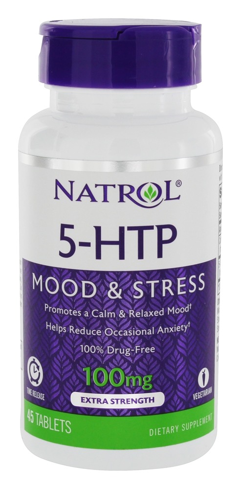 Natrol - 5-HTP Time Release Mood & Stress Support 100 mg. - 45 Tablets