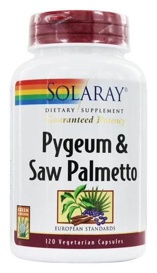 Solaray - Guaranteed Potency Pygeum & Saw Palmetto - 120 Vegetarian Capsules