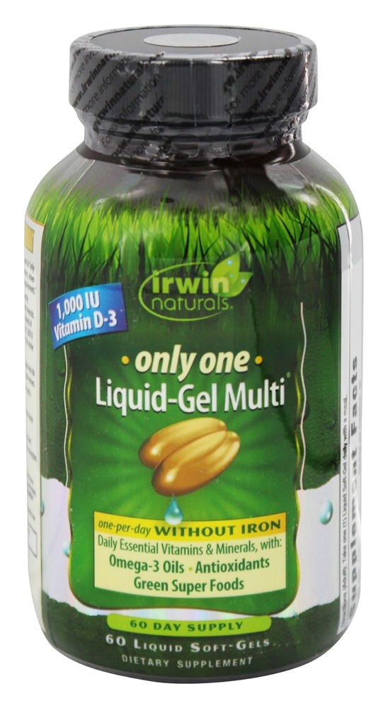 Irwin Naturals - Only One Liquid-Gel Multi without Iron - 60 Softgels
