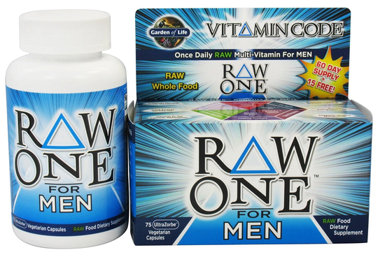 Garden of Life - Vitamin Code RAW One Multi-Vitamin For Men - 75 Vegetarian Capsules