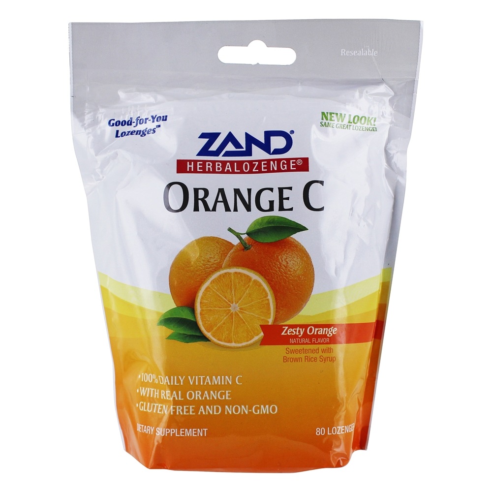Zand - HerbaLozenge Orange C Zesty Orange - 80 Lozenges