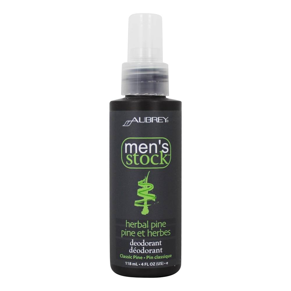 Aubrey Organics - Men's Stock Natural Dry Deodorant Spray Herbal Pine - 4 fl. oz.