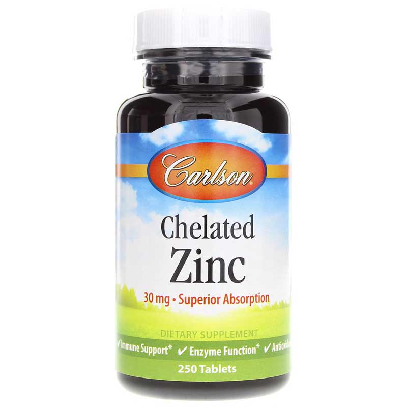 Carlson Labs Chelated Zinc 250 Tablets