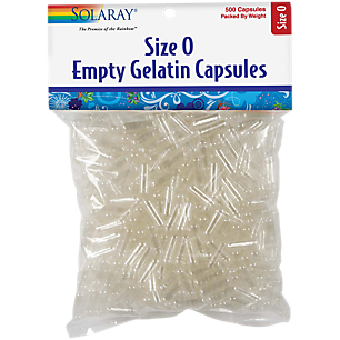 Empty Gelatin Capsules - Size 0 (500 Capsules)