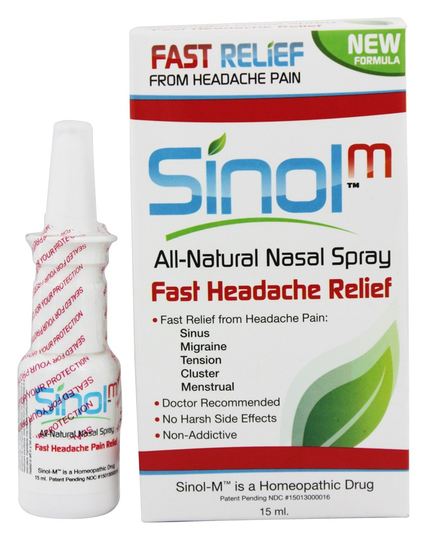 Sinol - Sinol-M All-Natural Headache Nasal Spray with MucoAd - 15 ml.