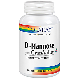 D-Mannose with CranActin - Urinary Tract Health - 400 MG Cranberry (120 Vegetarian Capsules)