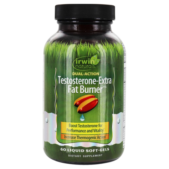 Irwin Naturals - Testosterone-Extra Fat Burner Dual-Action Formula - 60 Liquid Softgels