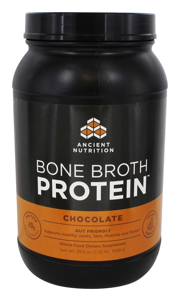 Ancient Nutrition - Bone Broth Protein Powder Chocolate - 35.6 oz.