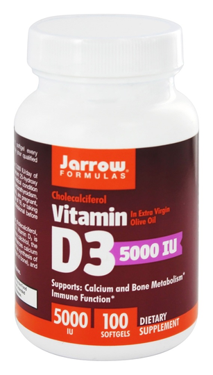 Jarrow Formulas - Cholecalciferol Vitamin D3 5000 IU - 100 Softgels