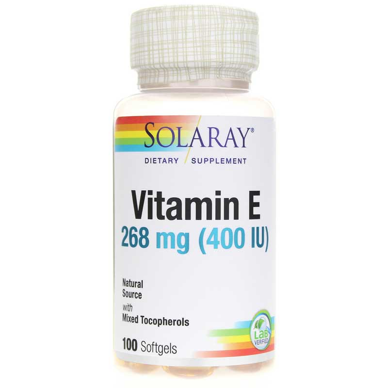 Solaray Vitamin E 268 Mg (400 IU) 100 Softgels