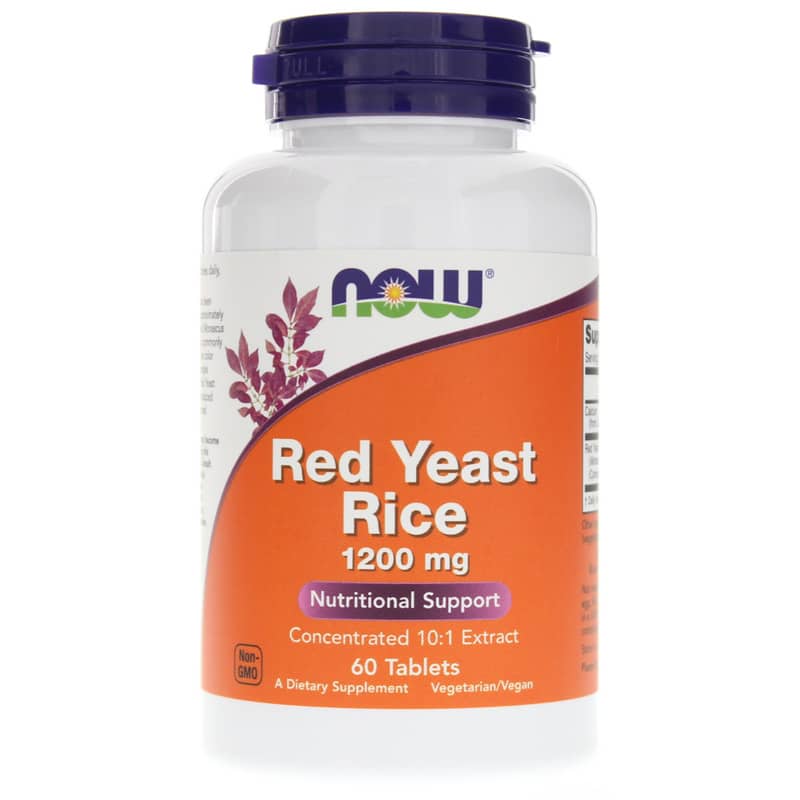 NOW Foods Red Yeast Rice 1200 Mg 60 Tablets