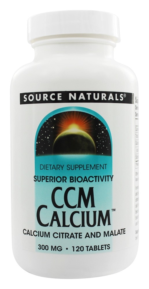 Source Naturals - CCM Calcium Citrate And Malate 300 mg. - 120 Tablets