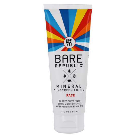 Bare Republic - Mineral Face Sunscreen Lotion Natural Vanilla Coconut 70 SPF - 2 fl. oz.