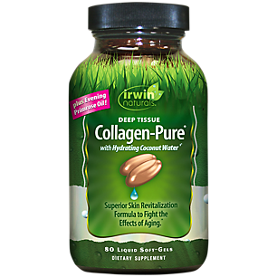 Deep Tissue Collagen-Pure with Coconut Water & Evening Primrose Oil for Skin (80 Liquid Softgels)