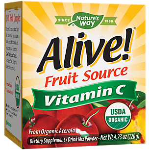 Alive! Organic Vitamin C Powder - 100% Whole Food Complex (30 Servings)