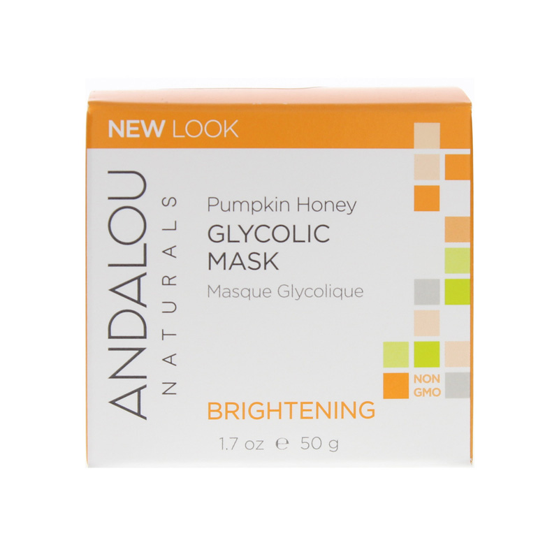 Andalou Naturals Pumpkin Honey Glycolic Mask, Brightening Formula 1.7 Oz