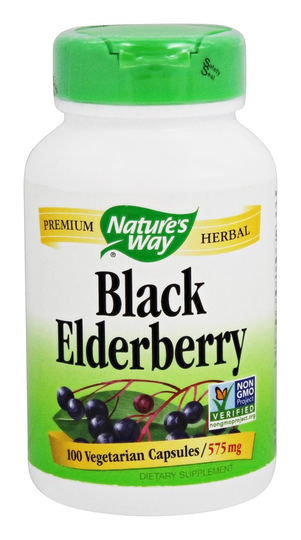 Nature's Way - Black Elderberry 575 mg. - 100 Vegetarian Capsules