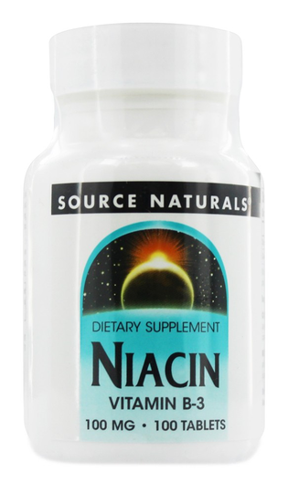 Source Naturals - Niacin Vitamin B3 100 mg. - 100 Tablets