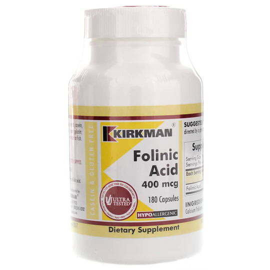 Kirkman Folinic Acid 400 Mcg 180 Capsules