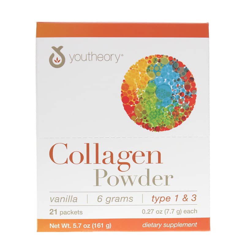 Youtheory Collagen Powder Vanilla Flavor 21 Packets