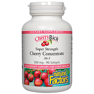 CherryRich Super Strength Cherry Concentrate 36:1 Antioxidant Support - 500 MG (90 Softgels)
