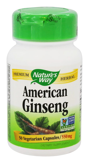 Nature's Way - American Ginseng 550 mg. - 50 Vegetarian Capsules