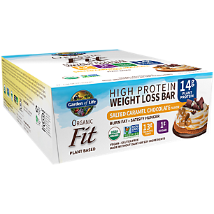 Fit Organic Plant-Based High Protein Bar - Salted Caramel Chocolate (12 Bars)