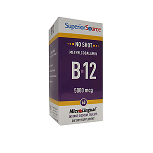 Vitamin B12 Methylcobalamin - 5,000 MCG (60 Dissolving Tablets)