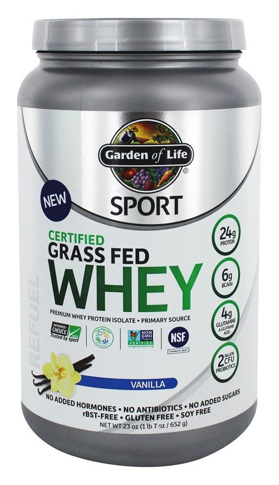 Garden of Life - Sport Certified Grass Fed Whey Vanilla - 23 oz.