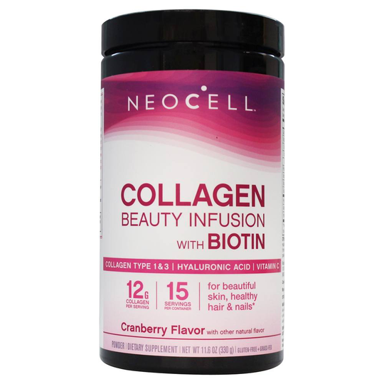 NeoCell - Beauty Infusion Refreshing Collagen Drink Mix Cranberry Cocktail 6000 mg. - 11.64 oz.