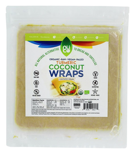 NUCO - Coconut Wraps Organic Turmeric - 5 Count