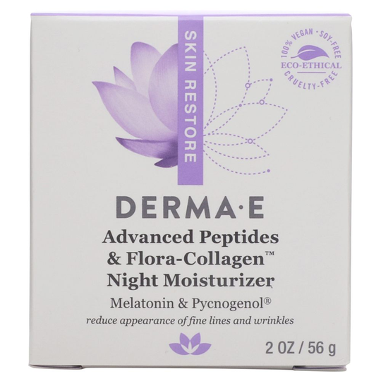 DERMA-E - Advanced Peptides & Flora-Collagen Night Moisturizer - 2 oz.
