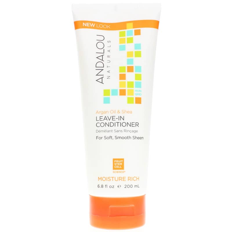 Andalou Naturals Argan Oil & Shea Leave-In Conditioner, Moisture Rich Formula 6.8 Oz