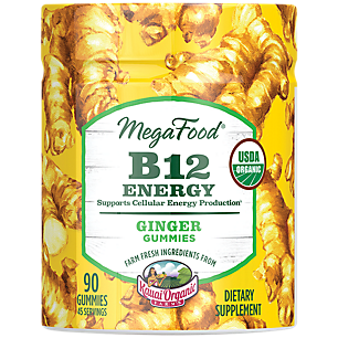 Organic Vitamin B12 Energy Gummies - Ginger (90 Gummies)