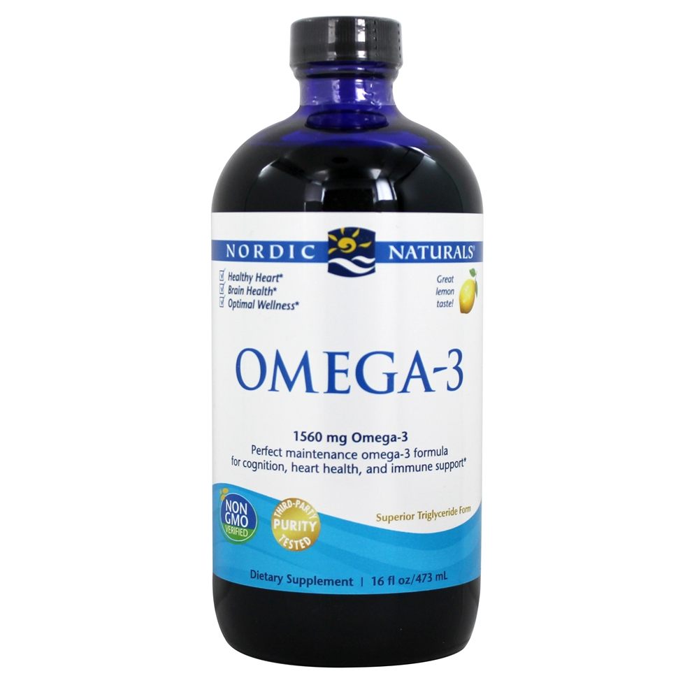 Nordic Naturals - Omega-3 Purified Fish Oil Lemon - 16 fl. oz.