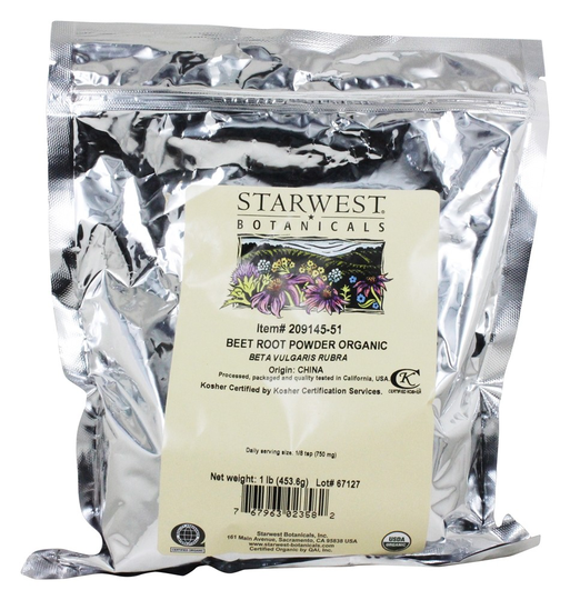 Starwest Botanicals - Bulk Beet Root Powder Organic - 1 lb.